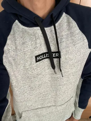 Sudadera Hollister Talla L Gris y Azul