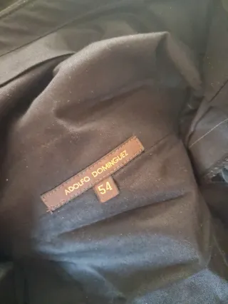 Traje Adolfo Dominguez Negro Raya Blanca
