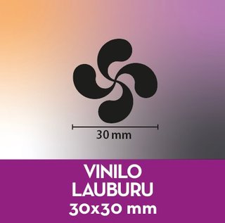 Vinilo Lauburu 30x30 mm