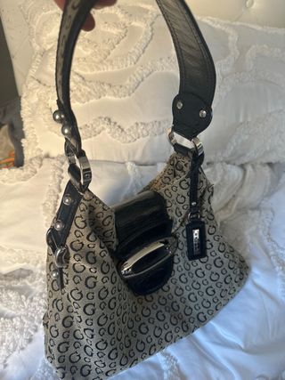 Bolso Guess Vintage Beige y Negro