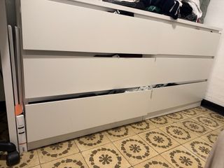 Cómoda MALM 6 cajones blanca