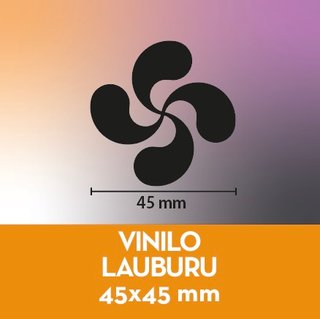 Vinilo Lauburu 45x45 mm Negro