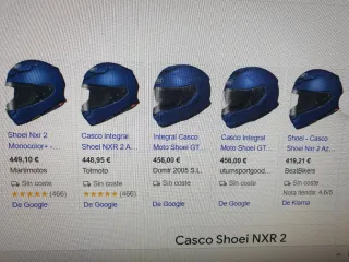 Casco Shoei NXR2 Azul Mate. Talla L