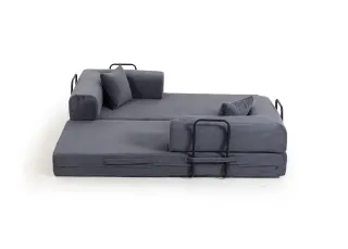 Sofá Cama Gris Daza Espuma Comprimida