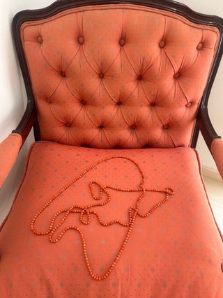 Collar Coral Naranja Antiguo