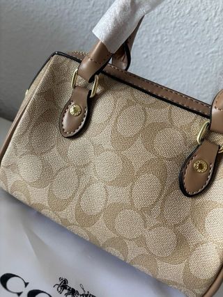 Conjunto Bolso y Cartera Coach Monogram Beige