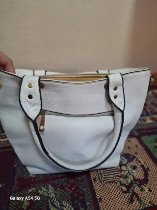 Bolso Prada Blanco y Dorado