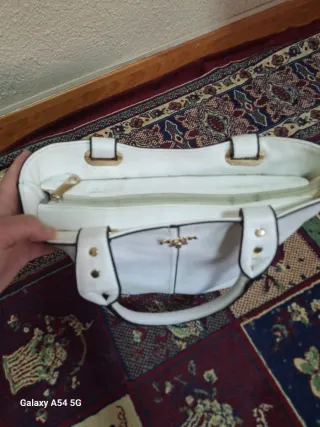 Bolso Prada Blanco y Dorado