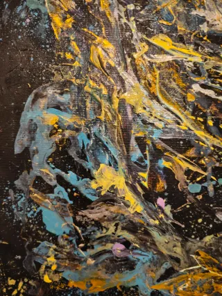 Cuadro abstracto pintado a mano