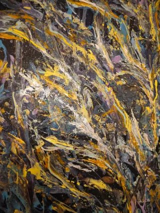 Cuadro abstracto pintado a mano