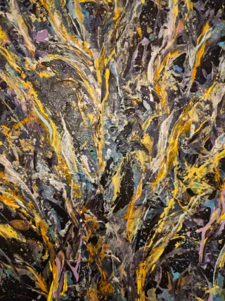 Cuadro abstracto pintado a mano