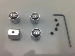 Tapones Antirrobo AUDI logo negro