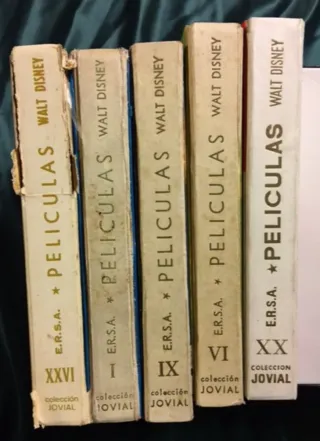 Lote 5 Tomos Antiguos Disney - Colección Jovial