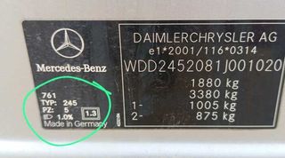 Guantera mercedes-benz clase b b 200 cdi 307607