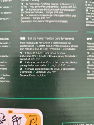 Set Herramientas Fontanería Parkside