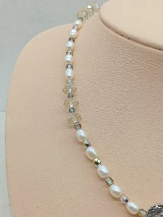 Collar perlas naturales y cristales