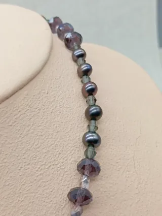 Collar perlas naturales y cristales
