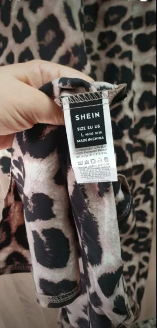 Vestido largo NUEVI Shein animal print Talla XL
