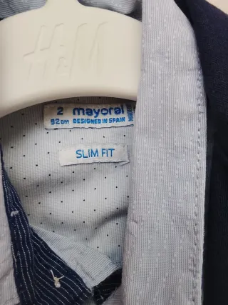 Americana y camisa infantil azul