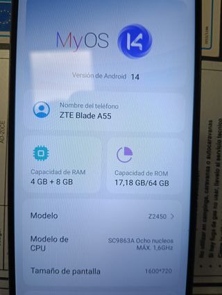 TELEFONO ZTE BLADE A55 64GB