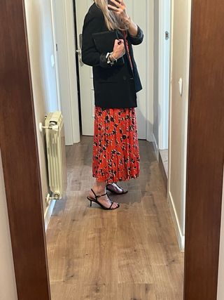 Vestido midi estampado floral Zara