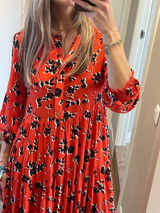 Vestido midi estampado floral Zara