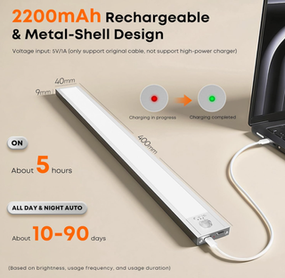 Luz LED con Sensor de Movimiento y Carga USB-C