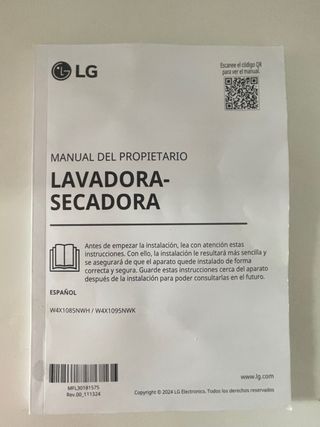 Lavadora Secadora LG 8/5kg Sin uso