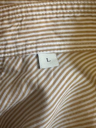 Camisa Sandro Rayas Beige-Tierra