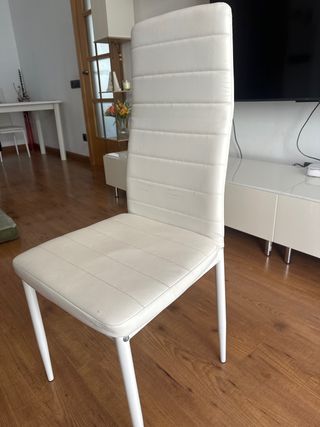Sillas comedor/cocina blancas (3 ud)