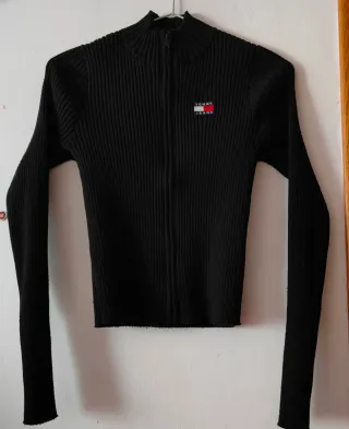 Rebeca Tommy Jeans cremallera M negra