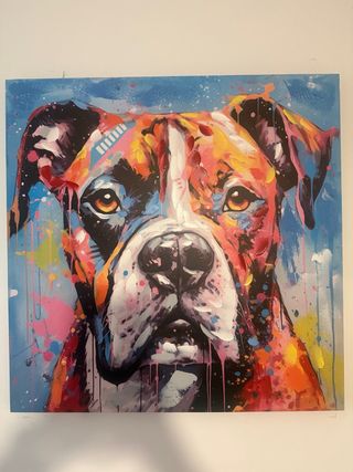 Cuadro Lienzo Perro Boxer