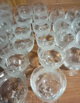 Copas de champán de cristal