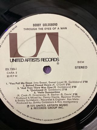 Bobby Goldsboro Through the Eyes of a Man LP