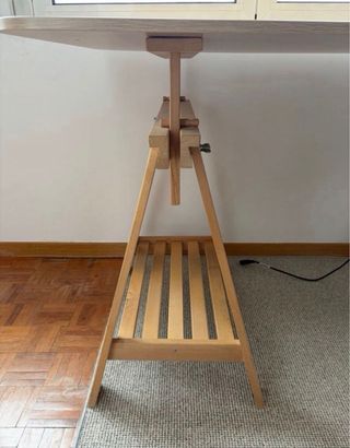 Mesa escritorio madera (160x80) con caballetes