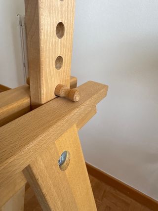 Mesa escritorio madera (160x80) con caballetes