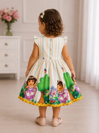 Vestito bambina tema Dora l'esploratrice TG 3 anni