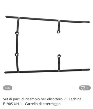 Carrello atterraggio elicottero RC Eachine E190S U
