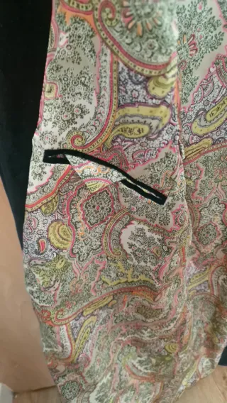 Americana Hermes Terciopelo Azul Talla M