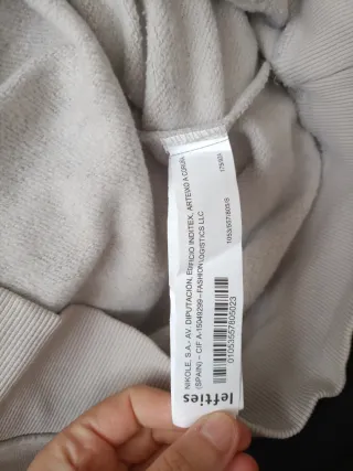 Sudadera Lefties gris con estampado negro