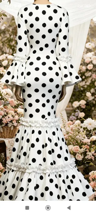 Traje de flamenca lunares