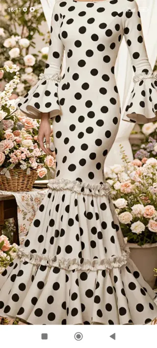 Traje de flamenca lunares