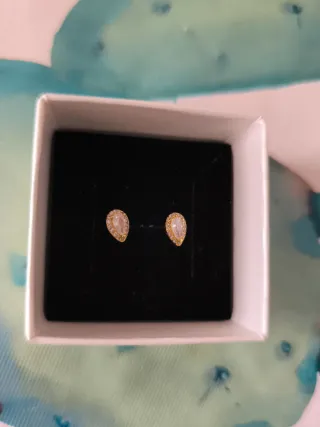 Pendientes gota Pandora plata 925 dorados