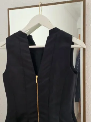 Vestido fiesta satén negro Talla S