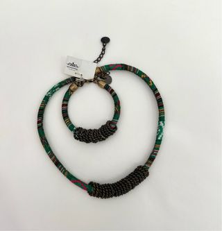 Gargantilla y pulsera Dimitriadis multicolor