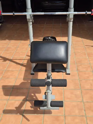 Banco de pesas, piernas,  abdominales... Domyos