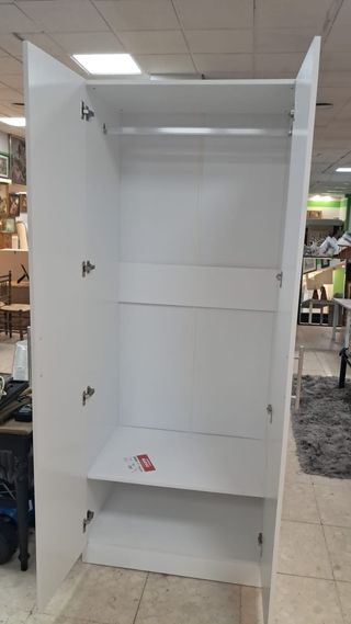 Armario 2 puertas con espejo Blanco NUEVO