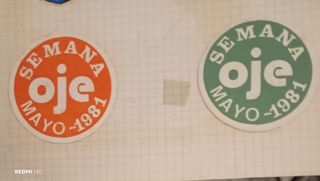 Pegatinas OJE Mayo 1981