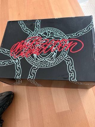 Versace Chain Nere Scarpe Uomo