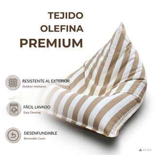 Puff Exterior XXL - Resistente al Agua y Rayos UV